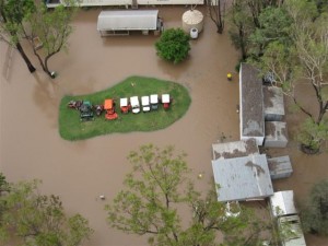 Moura Golf Course in flood