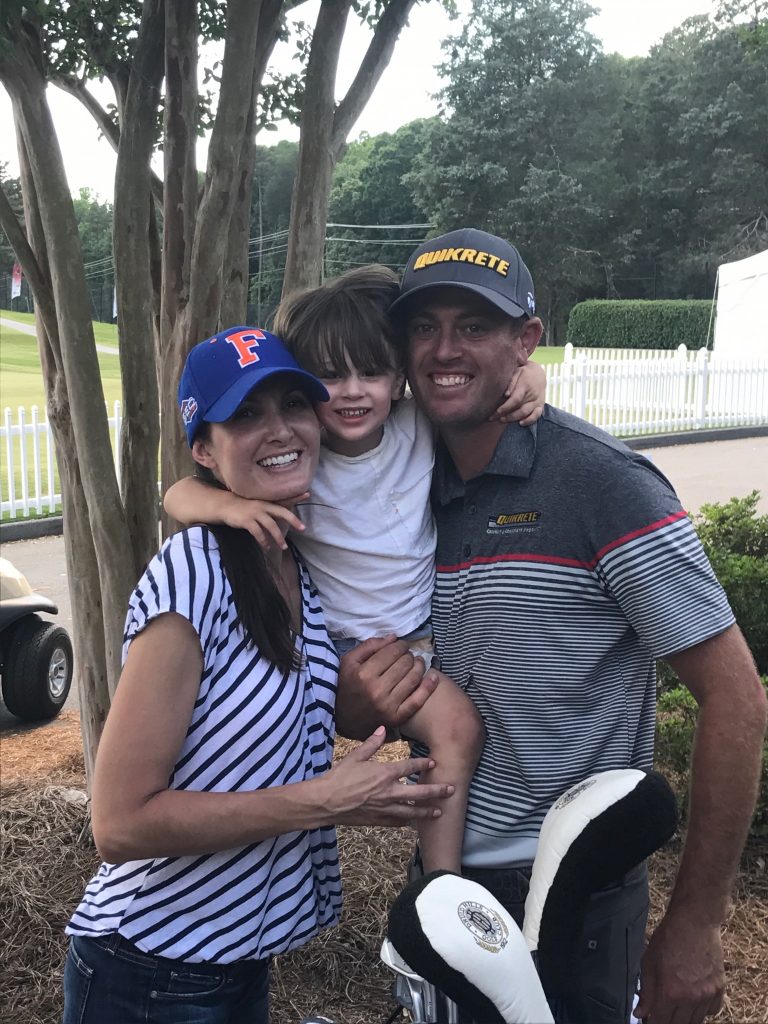 Jamie Arnold (right) and his girlfriend, Kim Yon, are happily together raising their son, Luke.