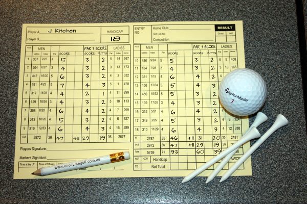 Breaking 90 Scorecard Completed