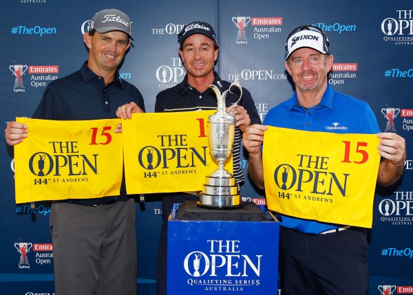 Greg Chalmers, Brett Rumford and Rod Pampling qualify for The Open . (Photo: Courtesy of The R&A)