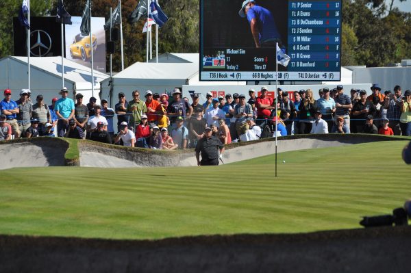 Peter Senior on the final hole of the 2015 Australian Masters