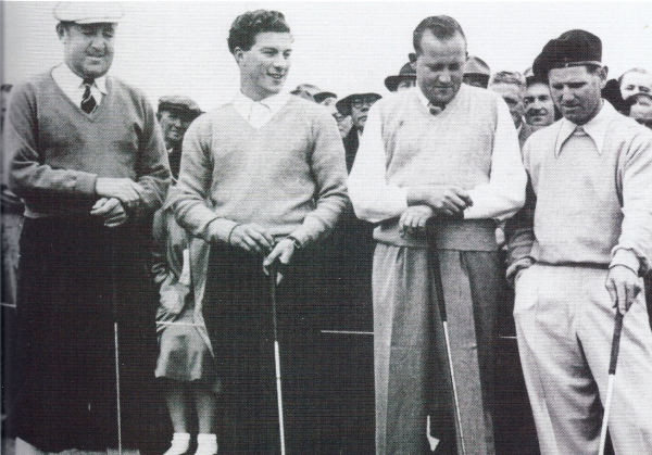 Four-Australian-greats Four Australian greats - Bobby Locke, Peter Thomson, Ossie Pickworth and Norman von Nida. (Photo courtesy of Golf Australia)