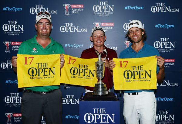 Australians Ashley Hall, Cameron Smith and Aaron Baddeley qualify for The 146th Open at Royal Birkdale at the Emirates Australian Open (Photo: R&A)