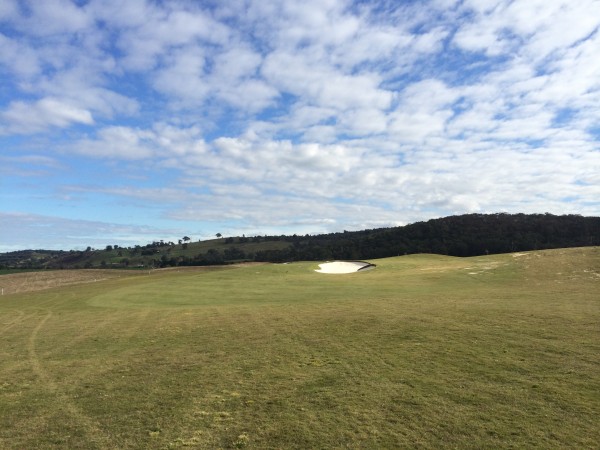 Hole 2 view from beyond Tees