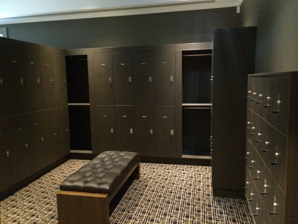 One section of  the extensive Mens lockers