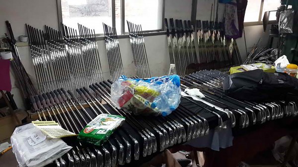 A recent raid in China netted over 62,000 counterfeit golf products. 