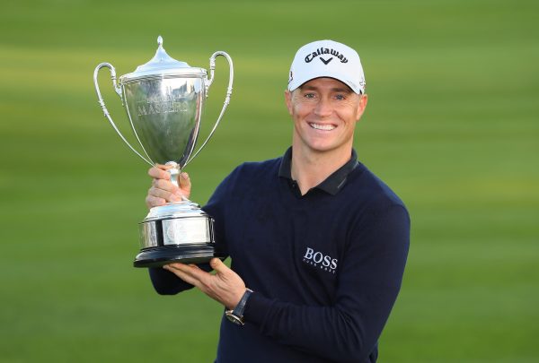 Alex Noren with the British Masters trophy