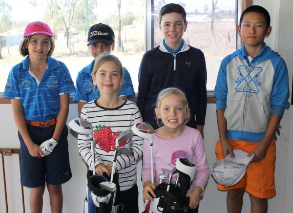 WE LOVE GOLF: This enthusiastic group of juniors played in the Toogoolawah Junior Classic.