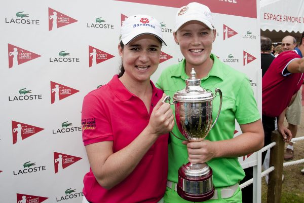 Stacey Keating of Australia and Lorena Ochoa Stacey Keating of Australia and Lorena Ochoa