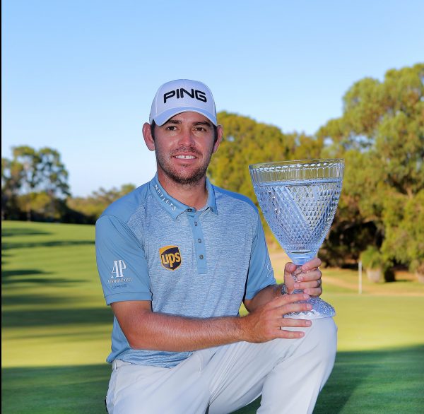 Louis Oosthuizen with the 2016 ISPS Handa Perth International Trophy