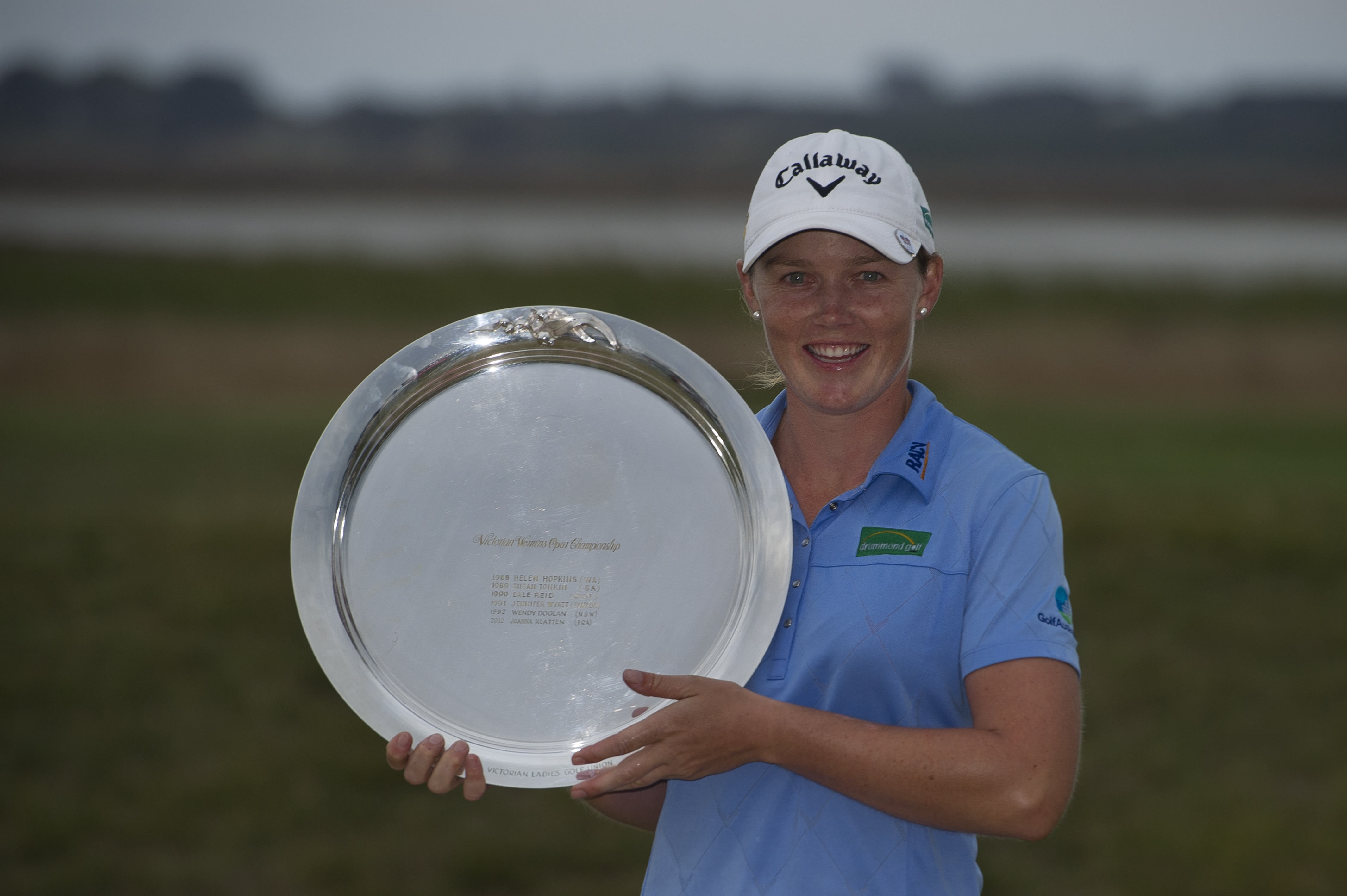 Stacey Keating with Vic Open Trophy
