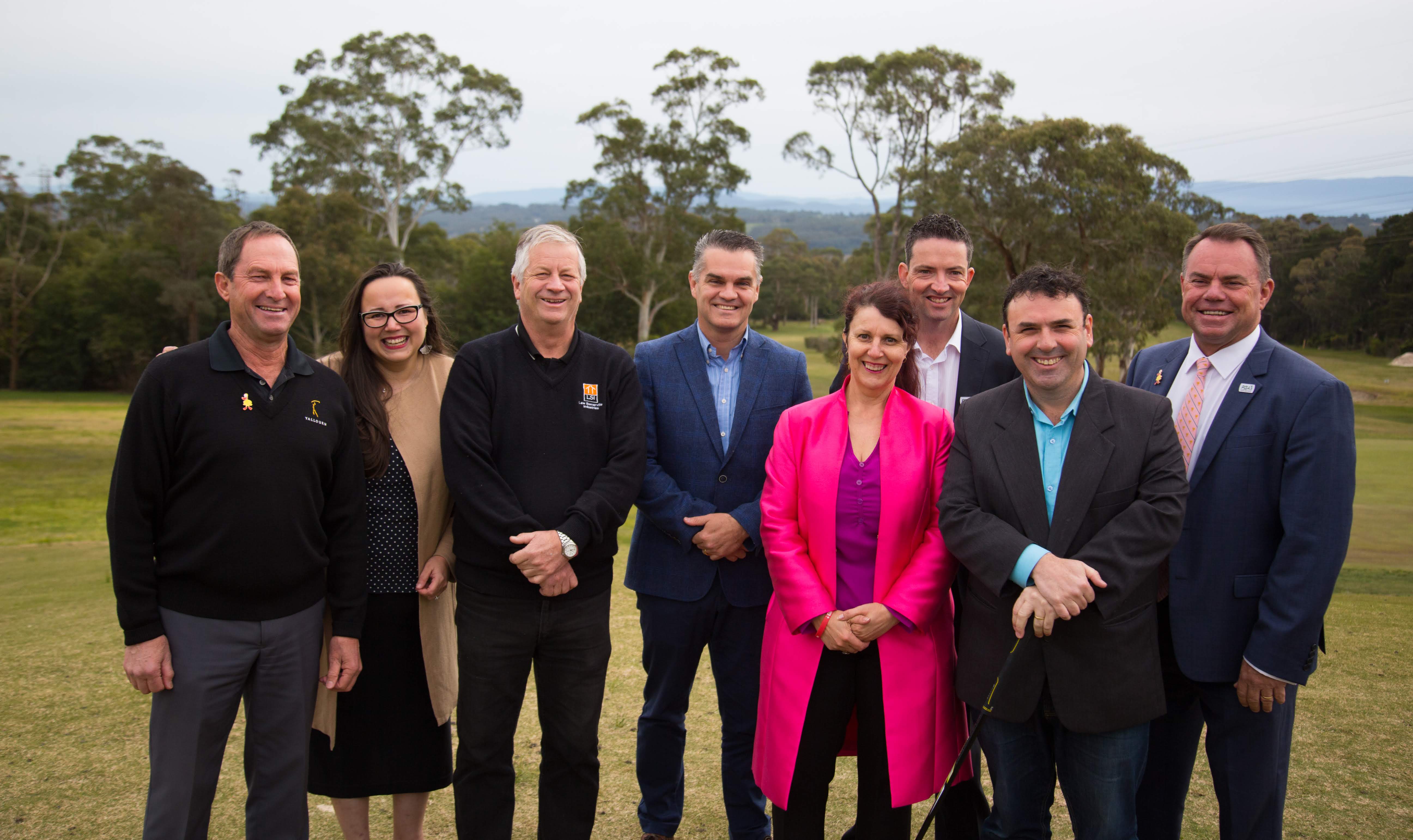 Yallourn Golf Club Vice President Peter Brown, Labor Upper House Member for Eastern Victoria Harriet Shing MP, Latrobe City Councillor Brad Law, Labor candidate for Morwell Mark Richards, Latrob
