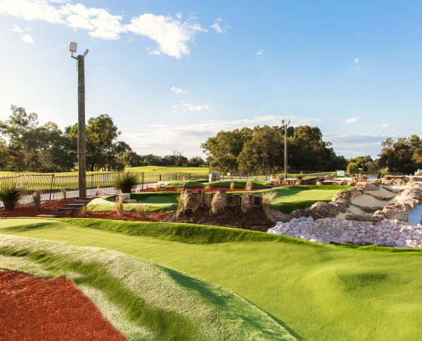 Construction is nearly finished on the 18-hole Mini Vines Golf