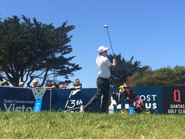 Steven Jeffress tees off at last month’s Oates Vic Open, where he finished T25.