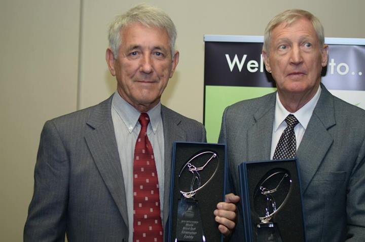 2014 ISPS HANDA World Blind Championship Winner Malcolm Elliott and caddy Neil Walker from Western Australia