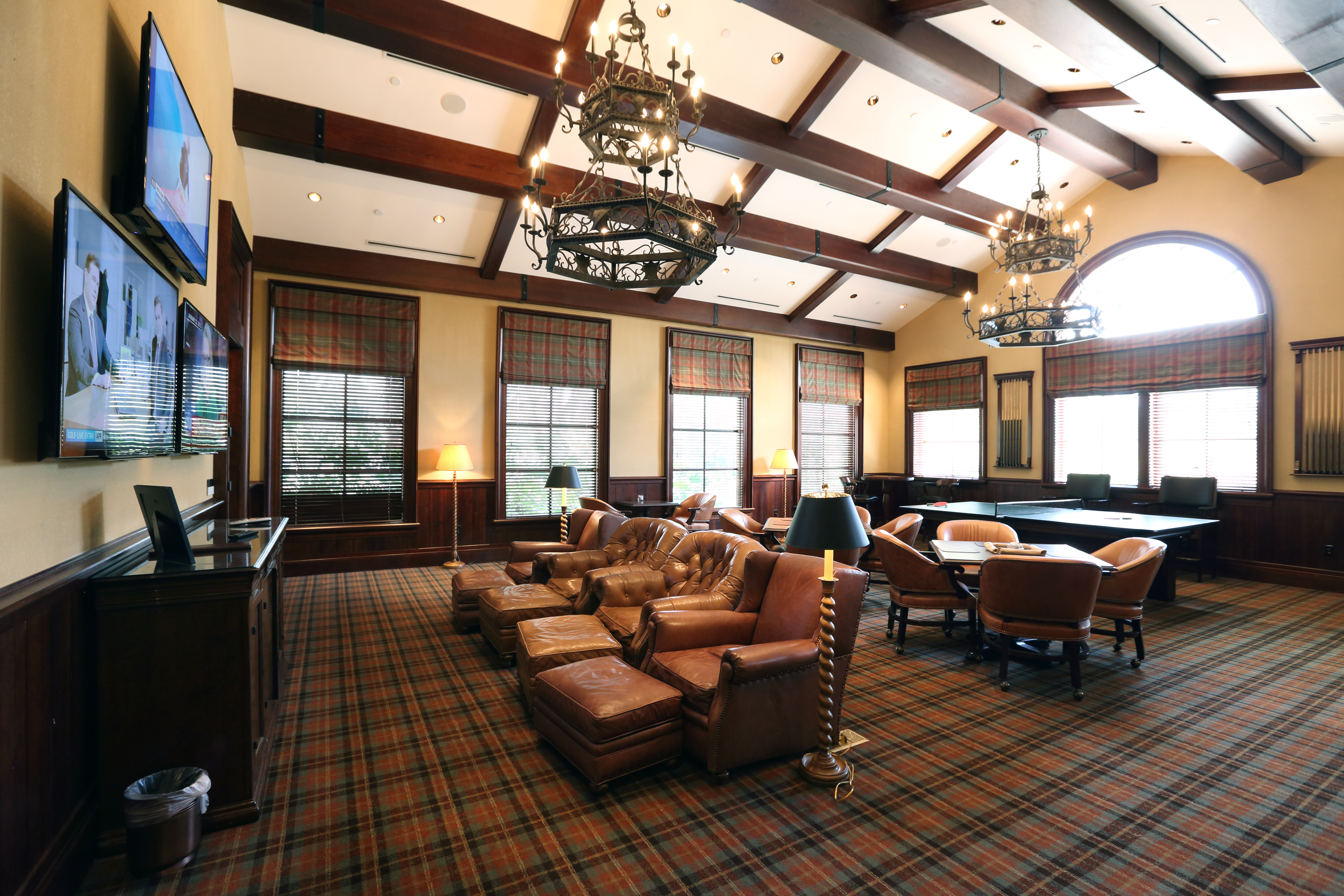 Professional locker room lounge – TPC Sawgrass Clubhouse