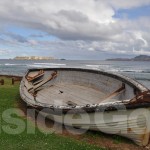 An old boat near the shore at Norfolk Island