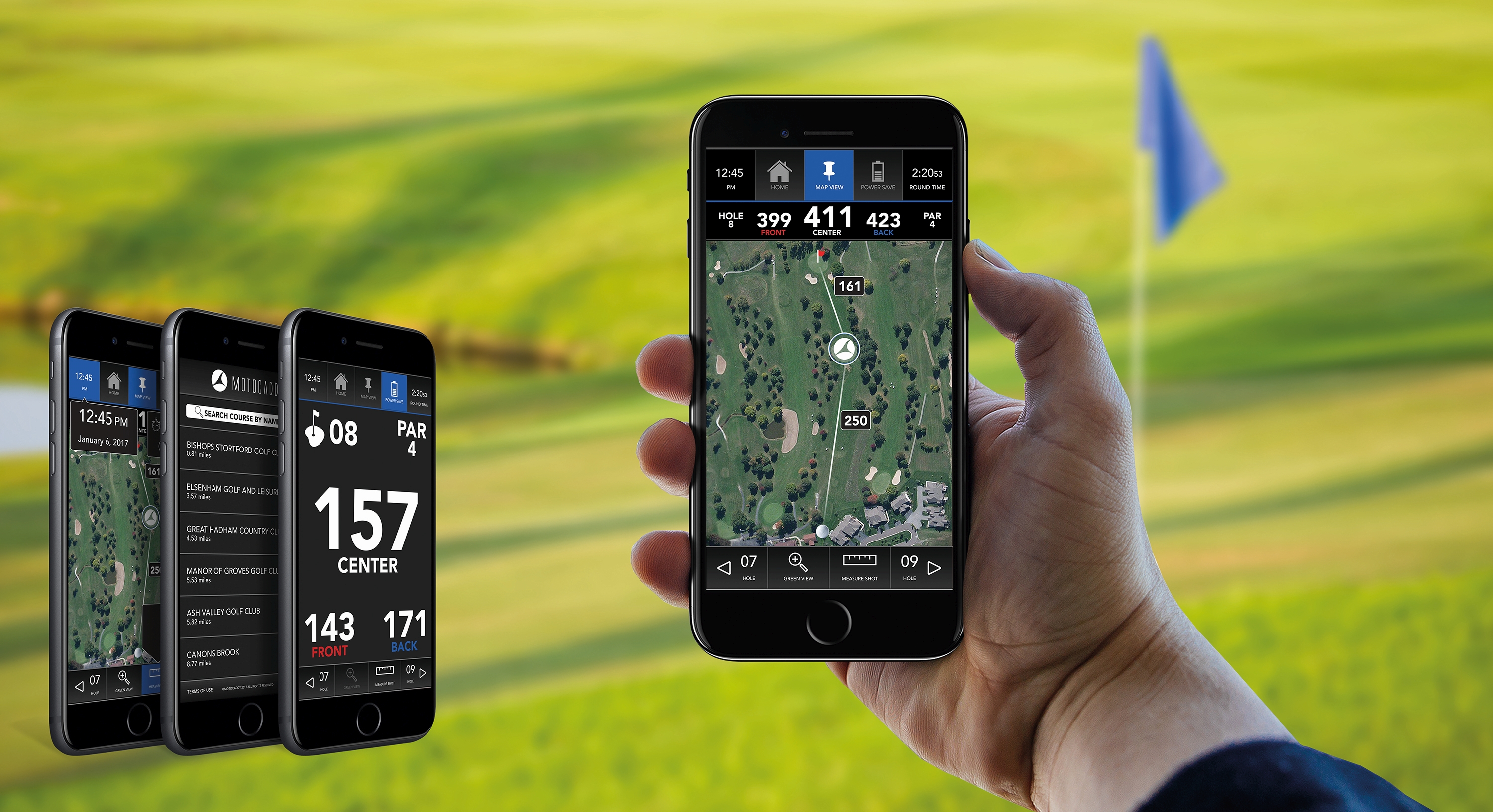 Motocaddy GPS App On-Course