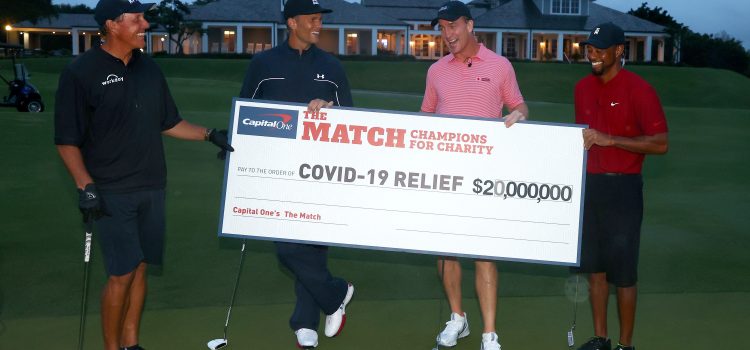 Woods fends off Mickelson in charity match to raise US$20M for Covid-19 relief