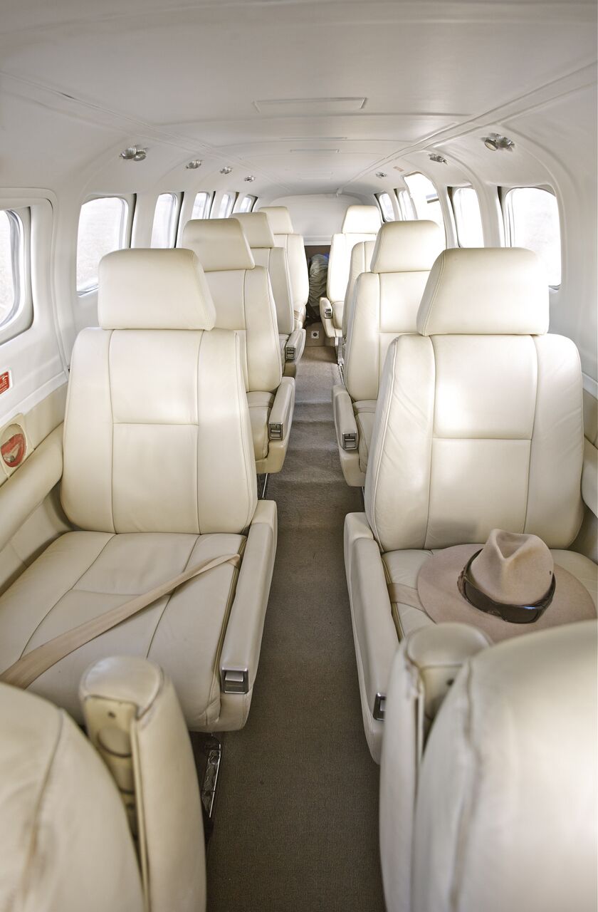 The interior of an Air Adventure plane